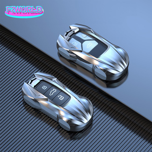 アウディ車のリモートキープロテクターケースカバーシェルフォブ製耐久性のある亜鉛合金対応モデル8V 8P 8L A4 A5 B8 B9 8T A6 A7 C6 C7 - Product Image 1