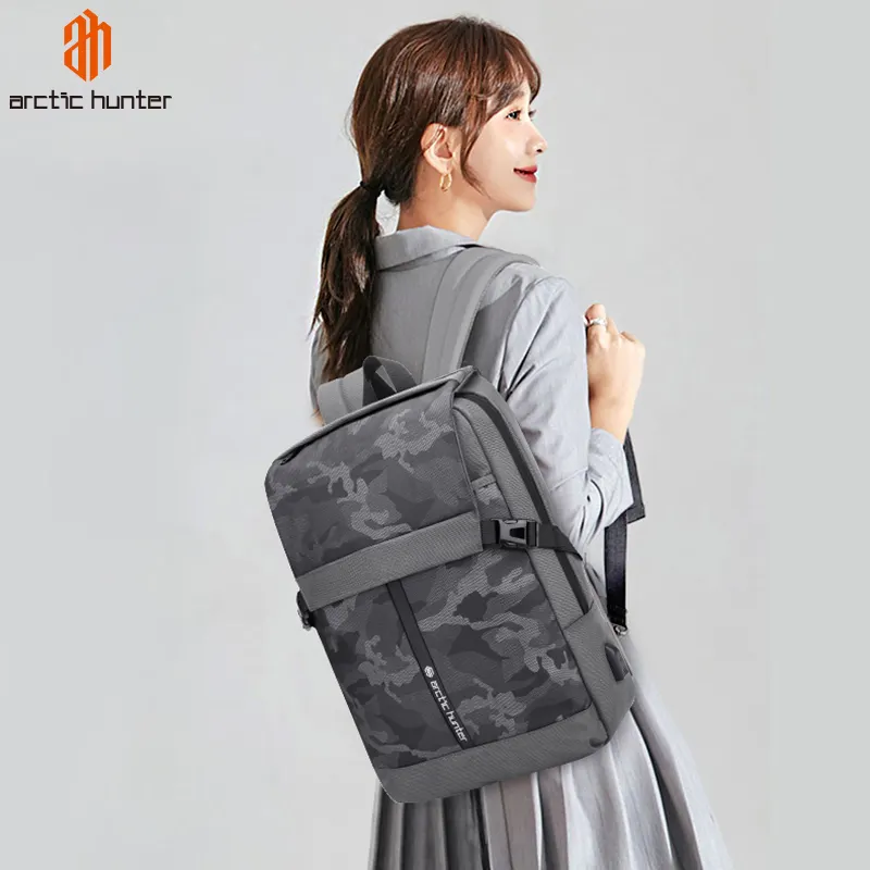 Mochila escolar para caçador de arctic, bolsa de design simples para estudantes, faculdade, casual, masculina