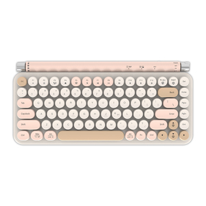OEM Mejor Clásico Redondo Teclado Inalámbrico Bluetooth Vintage Rosa Máquina de Escribir Teclado Redondo Teclas Portátiles - Product Image 2
