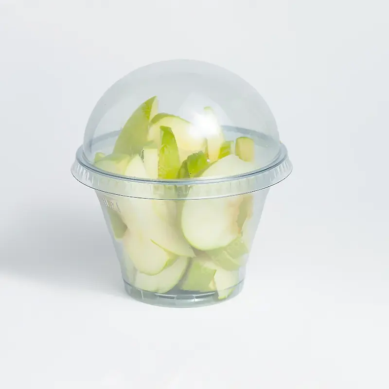 Isposable-taza de plástico transparente de 4 oz 5oz 6oz, vaso de helado personalizado sin BPA con tapa