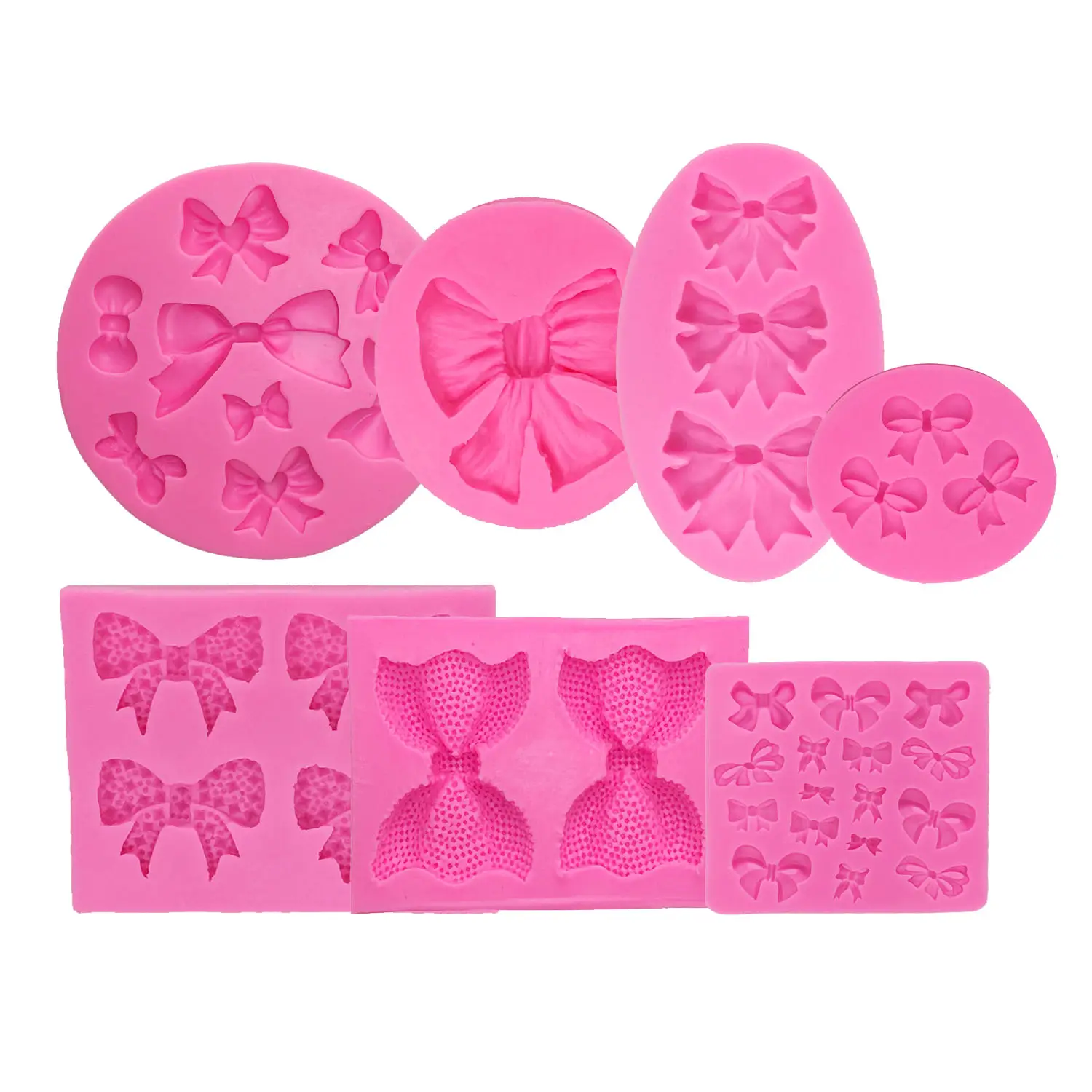 D0218 molti fiocchi stampo fondente in Silicone decorazione di torte Cupcake Candy stampi per caramelle al cioccolato, Silicone sicuro per la pasticceria