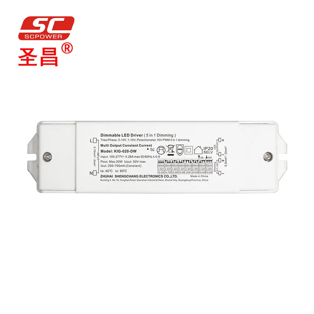 40W Led Downlight 300ma 500ma 700ma 900ma 1200ma 1400ma Led Downlight Dali Led Driver