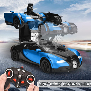 Гоночный игрушечный автомобиль с одной кнопкой, 1:18 масштаб, робот-трансформер