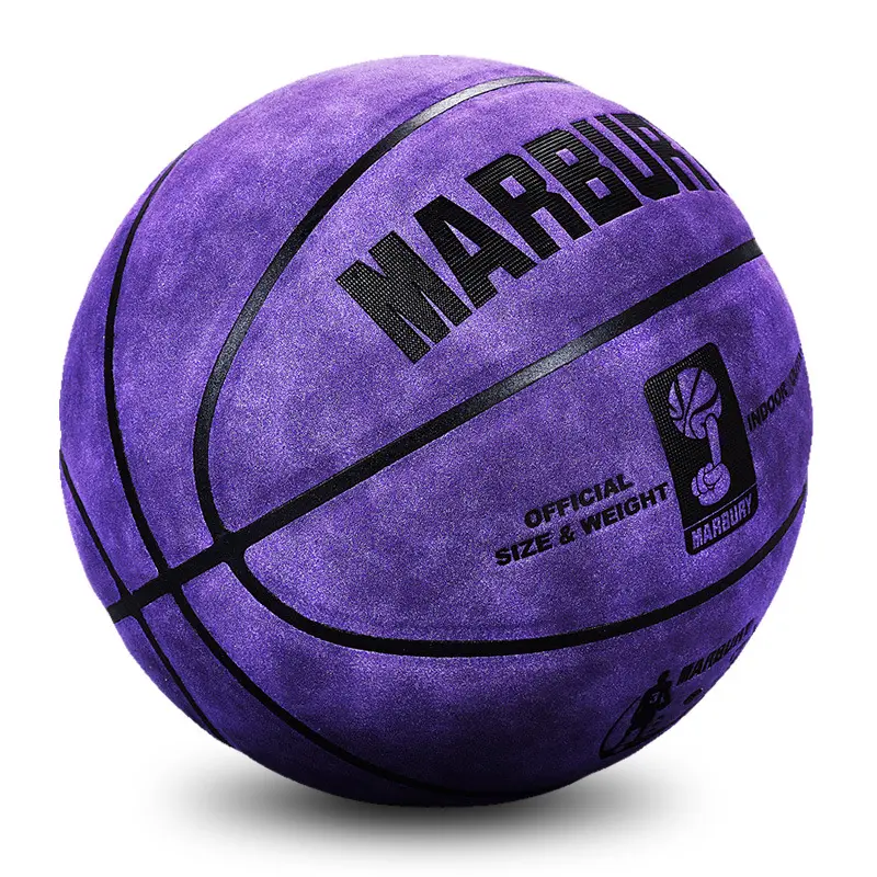 Basketball7Number गेंद Microfiber साबर नरम चमड़े नीले गेंद बच्चों के आउटडोर सीमेंट मंजिल पहनने के लिए प्रतिरोधी