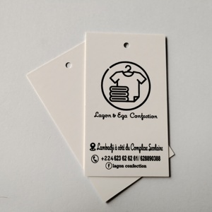 Sang Trọng Tái Chế Hàng May Mặc Treo Tag Hangtag Tùy Chỉnh Với Logo In Vải Thẻ Giấy Hangtags Cho Quần Áo Áo Khoác Kinh Doanh - Product Image 2