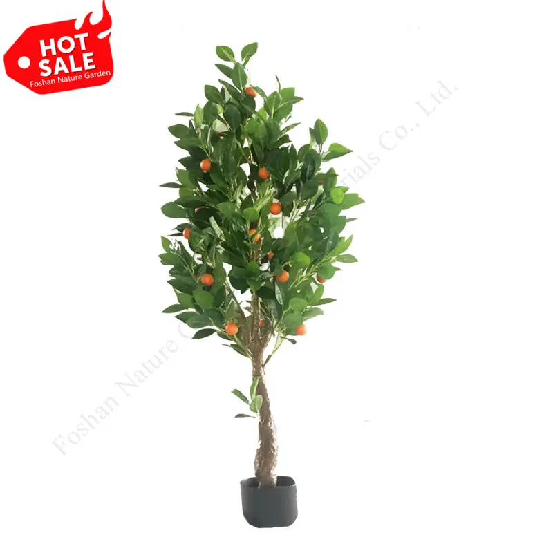 Personalizzato Soggiorno Decorazione Della Stanza di Plastica Kumquat Mandarino Arance Frutta Pianta Artificiale Albero di Arancio