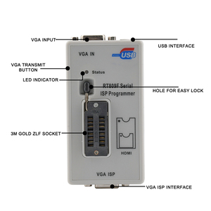 EMMC RT809F Serial ISP Programmer VGA LCD with RT-SOP8-A Simple Adapter Universal Programmable Calculator