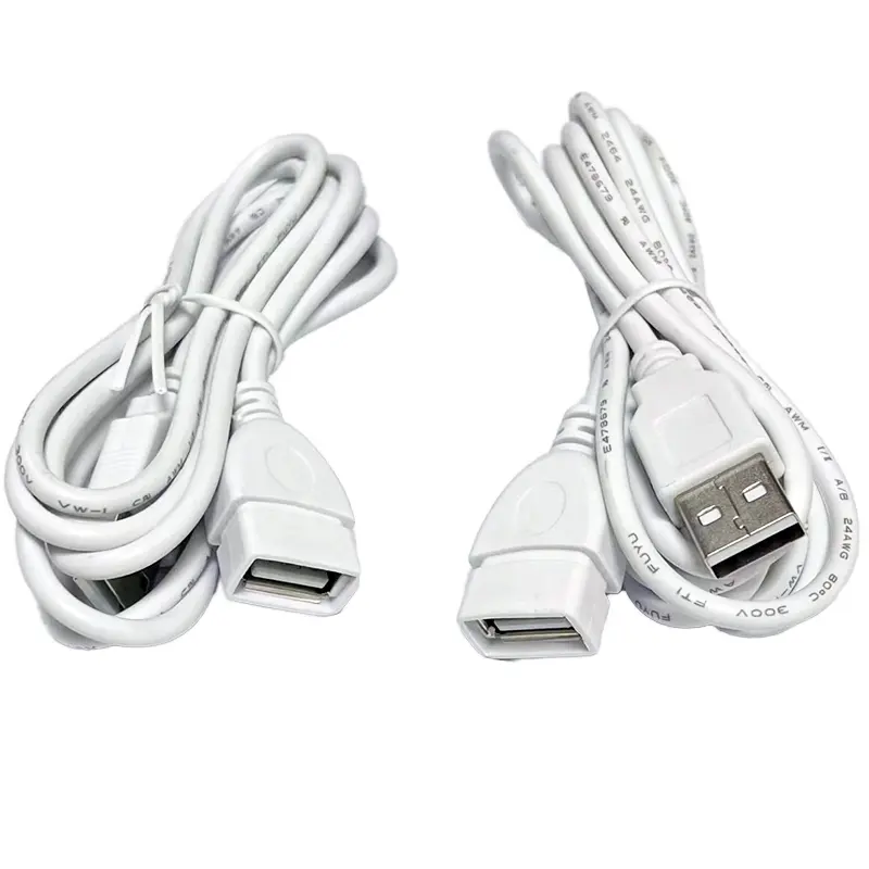 Cable de extensión USB 2,0 personalizado de fábrica tipo A macho a hembra 0,5 M 1M 2M 3M para computadora