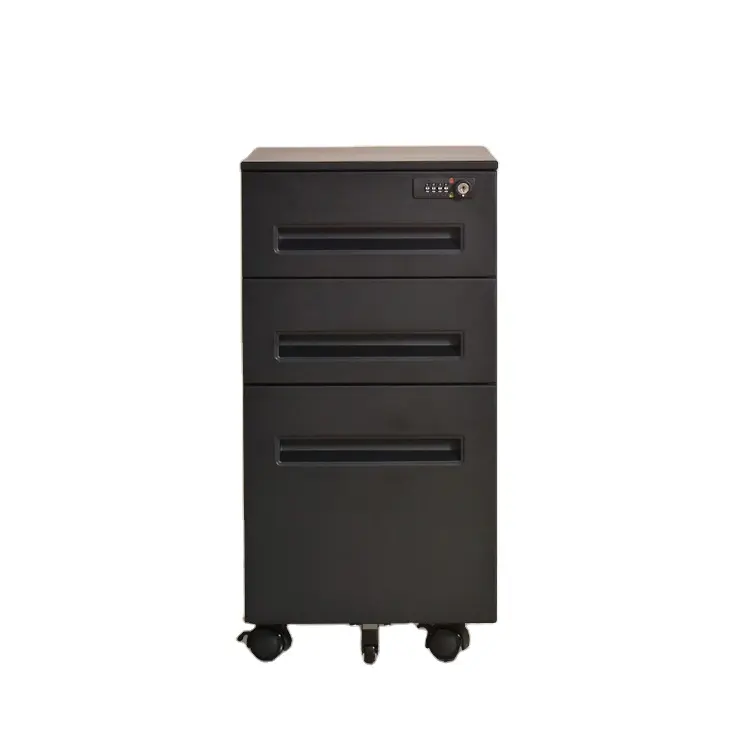 Used Widely Office Equipment A4 drawer file storage combination lock steel 3 drawer slim mobile metal cabinets pedestal cabinet