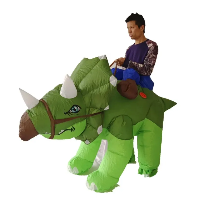 New Design Inflatable Costume Children Kids Dinosaur T Rex Costumes Blow Up Cosplay Ride On Animal Costume