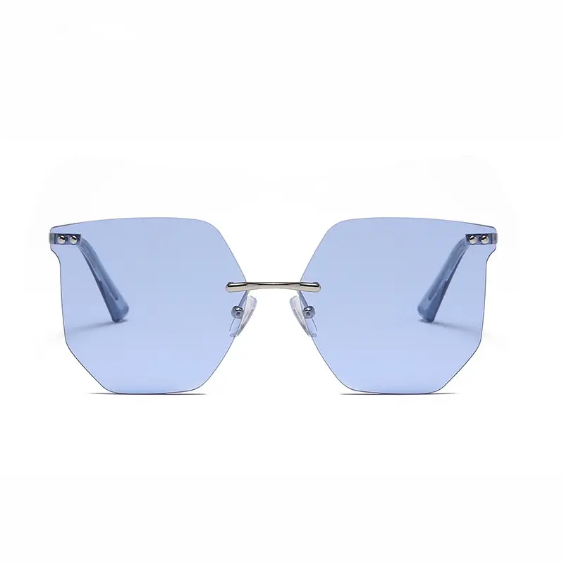 Occhiali da sole oversize Unisex in metallo gradiente tonalità personalizzate con Logo delicato 2020 nuovi arrivi occhiali da sole novità