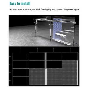 Customized Full Color Transparent Flexible <strong>LED</strong> Crystal Film Screen for Indoor Use for Elevators Wayfinding Education - Product Image 3