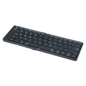 Wireless Portable Folding <strong>Bluetooth</strong> <strong>Keyboard</strong> Foldable BT 5.1 for Cellphone Tablet <strong>with</strong> Protective Leather Cover - Product Image 2