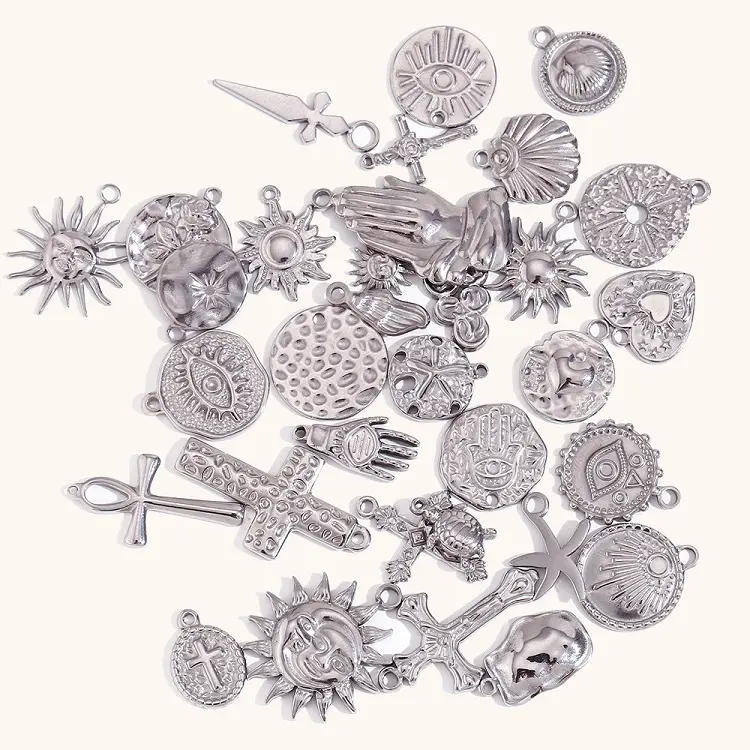 سحر قلادة شخصية لصنع المجوهرات ديي الفضة للماء مثلج الأزياء الرجال النساء قلادة مخصصة الفولاذ المقاوم للصدأ