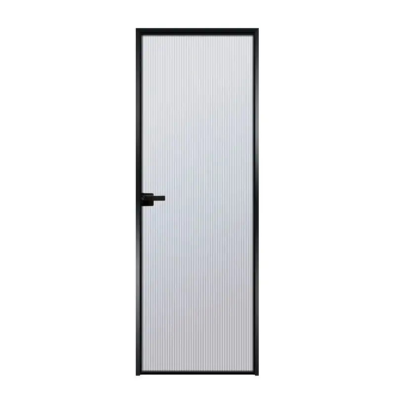 Porta de vidro baixa e design de alumínio, varanda de alumínio, porta plana
