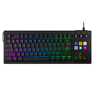 Teclado mecánico con cable K1 Pro-78 teclas de interruptor Rojas, LCD 6 botones, 3 perillas, retroiluminación RGB-Personalización OEM disponible - Product Image 1
