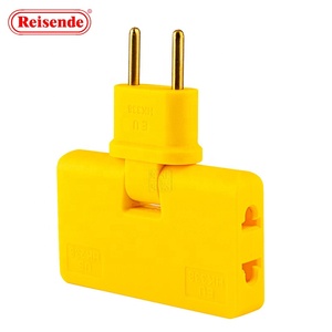 Enchufe de extensión Mini forma teléfono móvil convertidor de carga enchufe giratorio UE uno en tres 180 grados OEM enchufe eléctrico SDK - Product Image 5