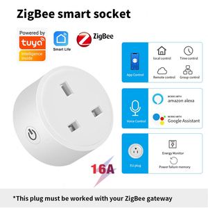 Tuya WIFI Smart Socket 16A UK Plug supporta Tuya Smart Life APP controllo vocale Power Monitor presa Timer per Google Home Alexa - Product Image 2