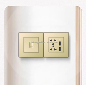 Fabrik heiße Verkäufe 86 Typ Gold Netzwerk Steckdose Daten steckdose RJ45 grau Computer Telefon Porzellan Wand steckdose - Product Image 6