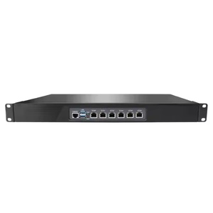 CAIXUNIPC 1U chasis de montaje en rack Servidor de PC 6LAN 2,5G I226 puertos Ethernet DDR4 Servidor de cortafuegos Industrial ordenador