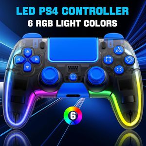 For PS4 Gamepad Dual Hall Joystick for PS4 BT Wireless RGB Glare Light Mobile Phone <strong>Computer</strong> PC Android Steam - Product Image 5
