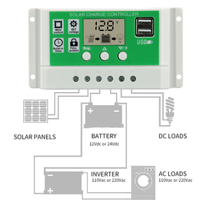 10A 12V/24V <span class=keywords><strong>PWM</strong></span> שמש מטען בקר תואם 10A שמש תשלום בקר שמש בקר - Product Image 4