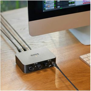 R/Ode AI-1 USBオーディオインターフェイスダイナミック有線マイクLEDハンドヘルドデスクトップスタジオレコーディング3.5mm電話会議ブラックXLR - Product Image 6