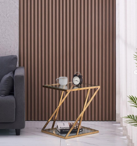 Mesa auxiliar de café con base de metal cuadrada pequeña multifuncional de diseño único elegante con precios razonables - Product Image 1