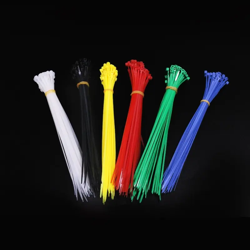 Chinesischer Großhandels preis kunden spezifisches Paket verschiedene Größen neue Material qualität Nylon 66 Kabelbinder Kabelbinder