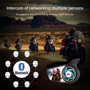 BT casco citofono a mani libere sistema di comunicazione moto senza fili auricolare casco auricolare per moto citofono moto - Product Image 5