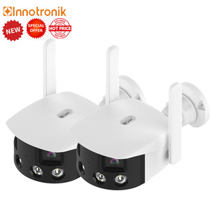 Innotronik 4MP双镜头2路音频智能人工智能闭路电视摄像机180度宽天使彩色夜视子弹摄像机H.265 - Product Image 2