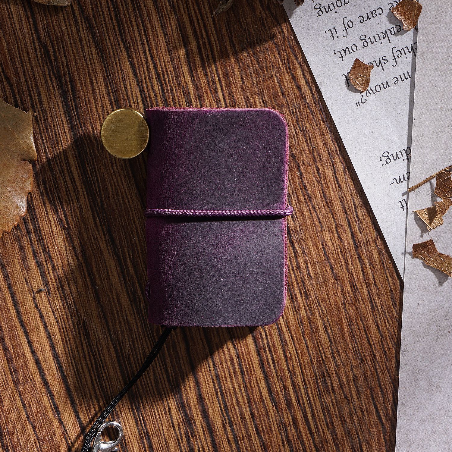 Crazy horse cuir violet