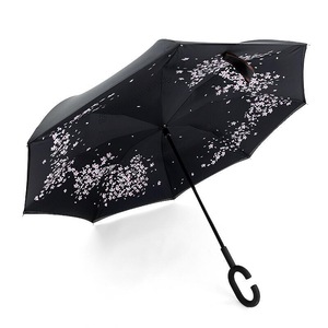 畅销2020倒伞带C柄倒伞23英寸手动开防雨透明伞防风 - Product Image 4