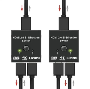 <strong>Hdmi</strong> 2x1 or 1x2 Aluminum Shell Splitter <strong>Switch</strong> <strong>HDMI</strong> <strong>2</strong>.0 Bi-Direction <strong>HDMI</strong> Switcher Customized Logo OEM - Product Image 6