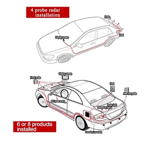 Kit de Sensor de aparcamiento Universal, zumbador, Radar de respaldo inverso, alerta de sonido, sistema de 4 sonda, Kit de Sensor de aparcamiento - Product Image 3
