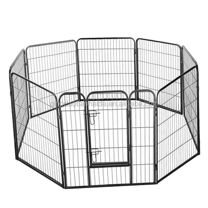 大きな積み重ねられた金属製の犬のケージ裏庭の犬小屋プレイフェンス溶接動物の運動プレイペン大きな鋼の犬のケージ