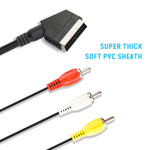 ใหม่เอี่ยม1.8เมตร AV SCART สายเคเบิลวิดีโอแจ็กเก็ตพีวีซีอาร์จีบีทีวีสำหรับ NES พร้อมปลั๊กวิดีโอ - Product Image 2