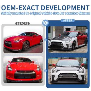 Estilo do carro Kit Corpo Vari para Nissan GTR R35 Car Bumper Assembly Saias Lado Spoiler Alta Capuz Fender Flares <span class=keywords><strong>Bodykit</strong></span> Largo - Product Image 6