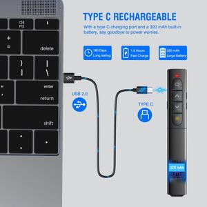 Miglior presentatore Wireless Clicker remoto puntatore di presentazione USB Wireless presentatore punto di alimentazione remoto Clicker per diapositive Advancer - Product Image 2