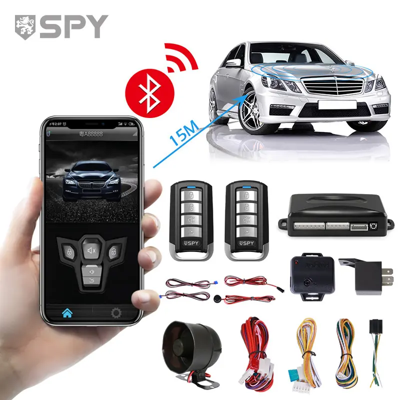 SPY một chiều báo động an ninh ô tô điều khiển từ xa hệ thống báo động ô tô thông minh bt đa năng