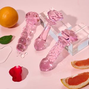 Crystal Rose Anal Plug Perlen Erwachsene Anal Training Sexspielzeug Frauen G-Punkt Masturbation Rosa Glas <span class=keywords><strong>Dildo</strong></span> Butt Plug für weibliche männliche - Product Image 5
