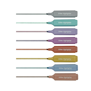 Rotulador de brillo a base de agua resaltador metálico de 6 8 12 colores no tóxico personalizado de fábrica para diario - Product Image 1