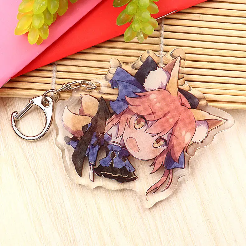 Relatiegeschenk Sleutelhanger Custom Gedrukt Leuke Anime Mooie Meisjes Acryl Sleutelhanger