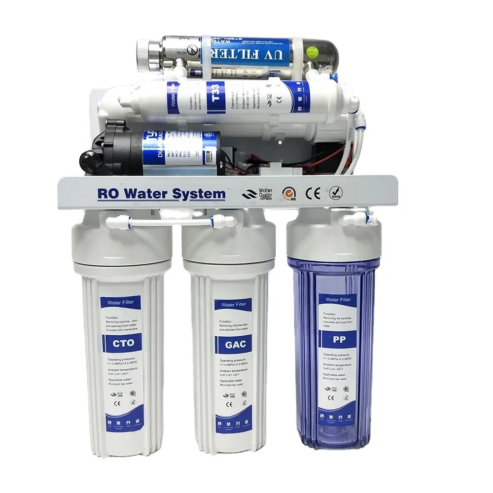 가정 급수 여과기 기계 RO 체계를 위한 좋은 가격 역삼투 여과 물 정화기