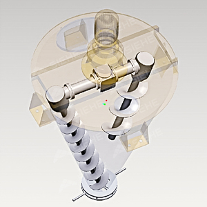 双螺旋配料的锥形双螺杆Nauta混合器，用于纤维混合 - Product Image 4