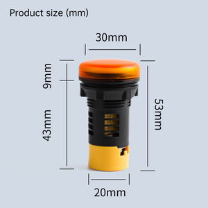 Yüksek parlaklık su geçirmez LED gösterge ışığı ile yüksek kaliteli kırmızı düz kafa sinyal ışığı - Product Image 2