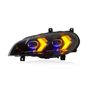 Thích hợp cho các 07-13 BMW X5 Đèn pha lắp ráp E70 sửa đổi mới X5 Led ban ngày Chạy ánh sáng chỉ đạo ống kính kép - Product Image 6