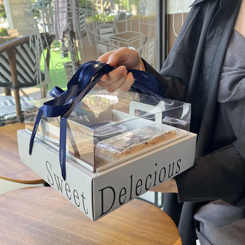 IMEE – boîte d'emballage de gâteau de Style français, boîte-cadeau de thé de l'après-midi de 10 pouces