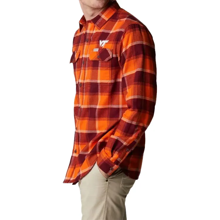 قميص رجالي كاجوال مريح بعلامة تجارية مخصصة عالي الجودة بسعر الجملة من المصنع قطن 100% بأكمام طويلة من قماش الفانيلا