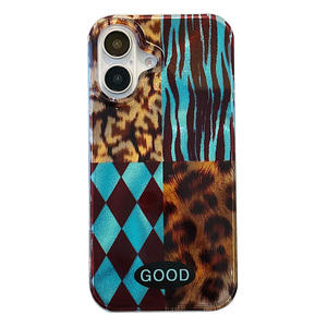Mobil telefon süsü çift taraflı Imd leopar baskı kapak Iphone16 için cep telefonu kılıfları 16pm 15 15pm 14 13pro 12 kabuk - Product Image 1